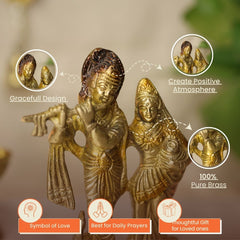 Lord Radha Krishna Brass Idol