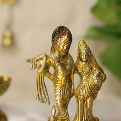Lord Radha Krishna Brass Idol