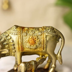 Lord Krishna Kamdhenu cow with calf