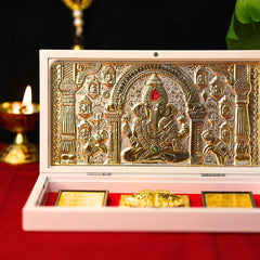 Divine Ganesha Pocket Temple - Gold & Silver Plated