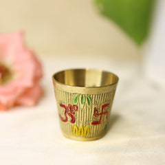 Antique Gold Premium Brass Pooja Thaal (Set of 5)