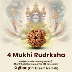 4 Mukhi Lab Tested Certified Nepali Rudraksha