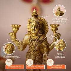 Goddess Lakshmi Brass Idol
