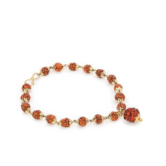Golden Cap 5-Mukhi Rudraksha Bracelet For Women – Lab Certified