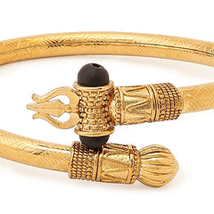 Gold Plated Shiva Trishool Damaru Kada