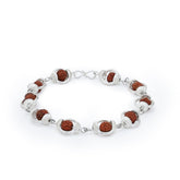 Rudraksha Bracelet With Silver Caps