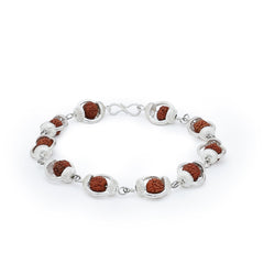 Rudraksha Bracelet With Silver Caps