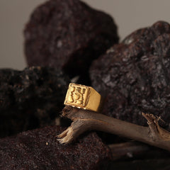 Divine Gold Plated Ganesha Ring