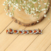 Divine Dual Tone Arc Chain Rudraksha Bracelet