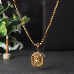 Gold Plated Hanuman Pendant with Chain