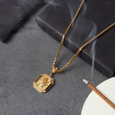 Gold Plated Hanuman Pendant with Chain