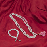 Rose Quartz Necklace & Bracelet Combo – For Love & Healing