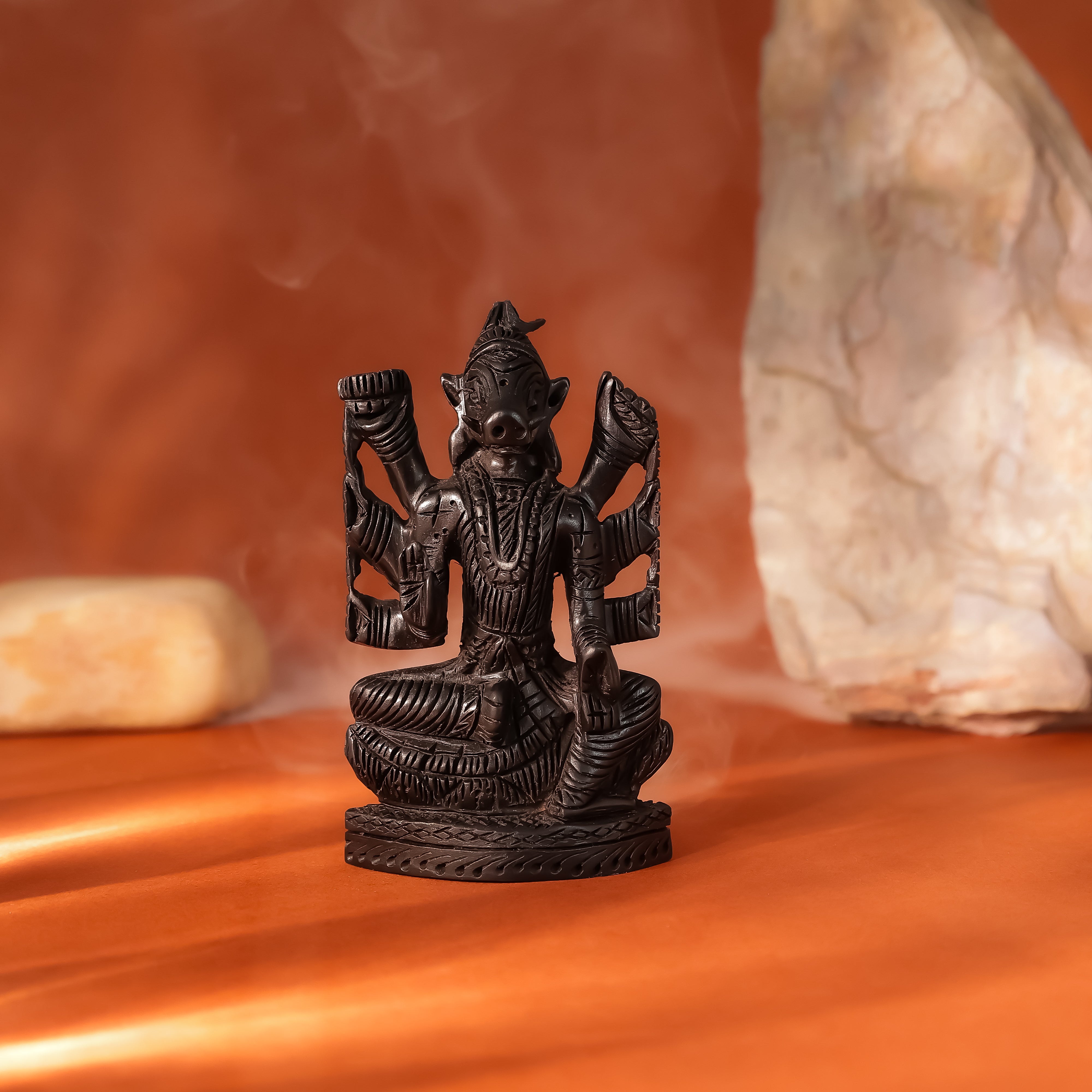 Divine Hindu Lord Varahi Karungali Idol – Ebony Wood