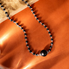 Silver Cap Karungali Mala – 54 Beads, Gov. Lab Certified