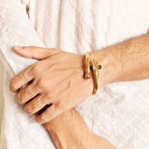 Gold Plated Shiva Trishool Damaru Kada