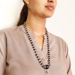 Silver Cap Karungali Mala – 54 Beads, Gov. Lab Certified