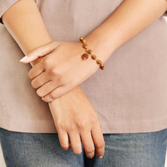 Golden Cap 5-Mukhi Rudraksha Bracelet For Women – Lab Certified