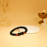 Karungali Rudraksha Damru Bracelet | Govt. Certification