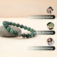 Moss Agate Stone Bracelet