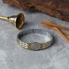 Om Gold Plated Duotone Bracelet