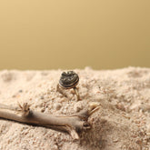 Raw Pyrite Stone Ring - Financial Prosperity