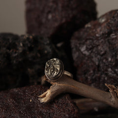 Raw Pyrite Stone Ring - Financial Prosperity