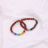 7 Chakra + Tiger Stone Rudraksha Bracelet