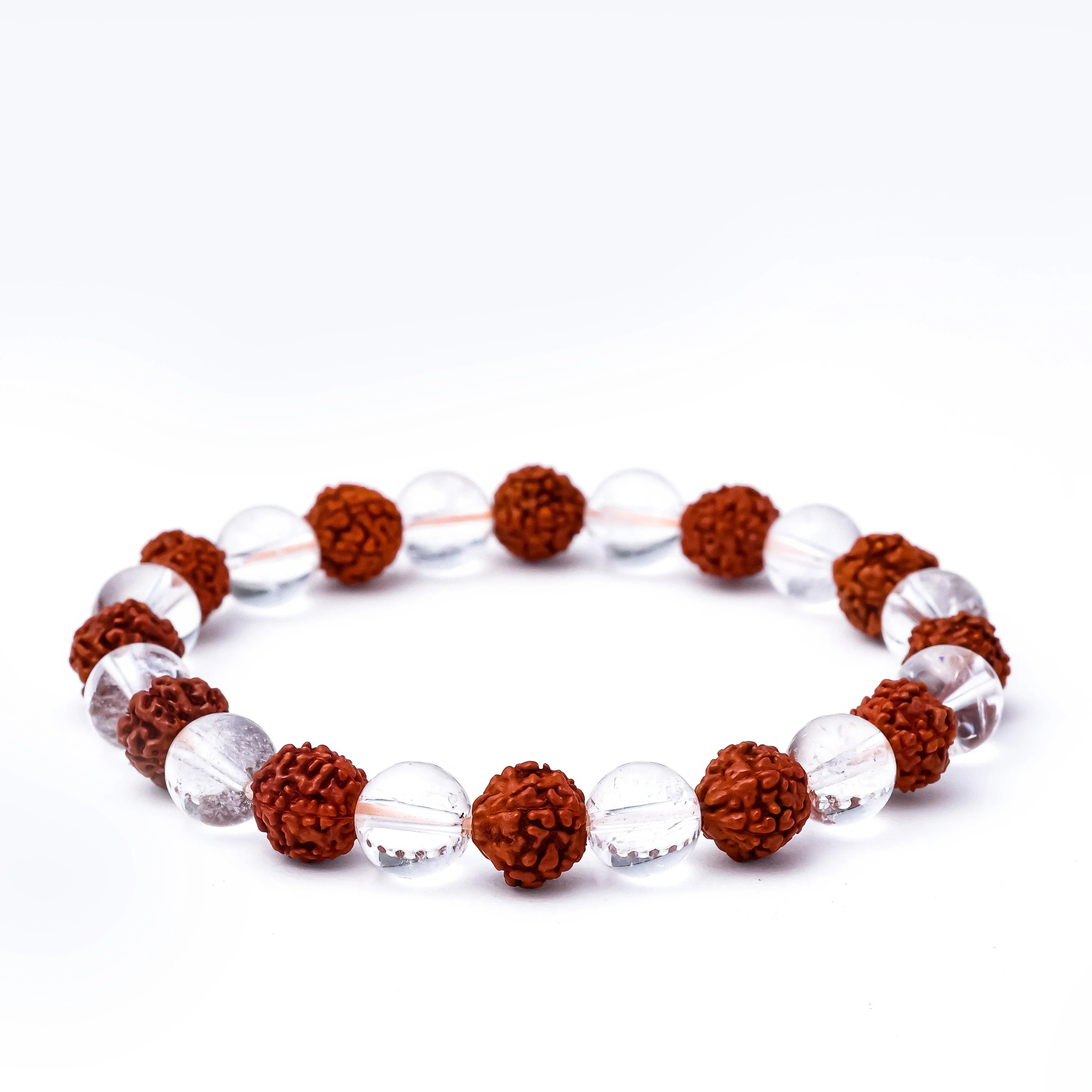 Clear Quartz with Rudraksha Bracelet