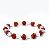 Clear Quartz with Rudraksha Bracelet
