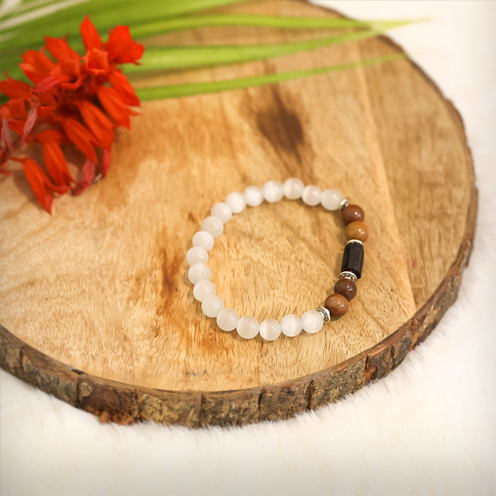Selenite Bracelet (Vrishabh Rashi) Taurus