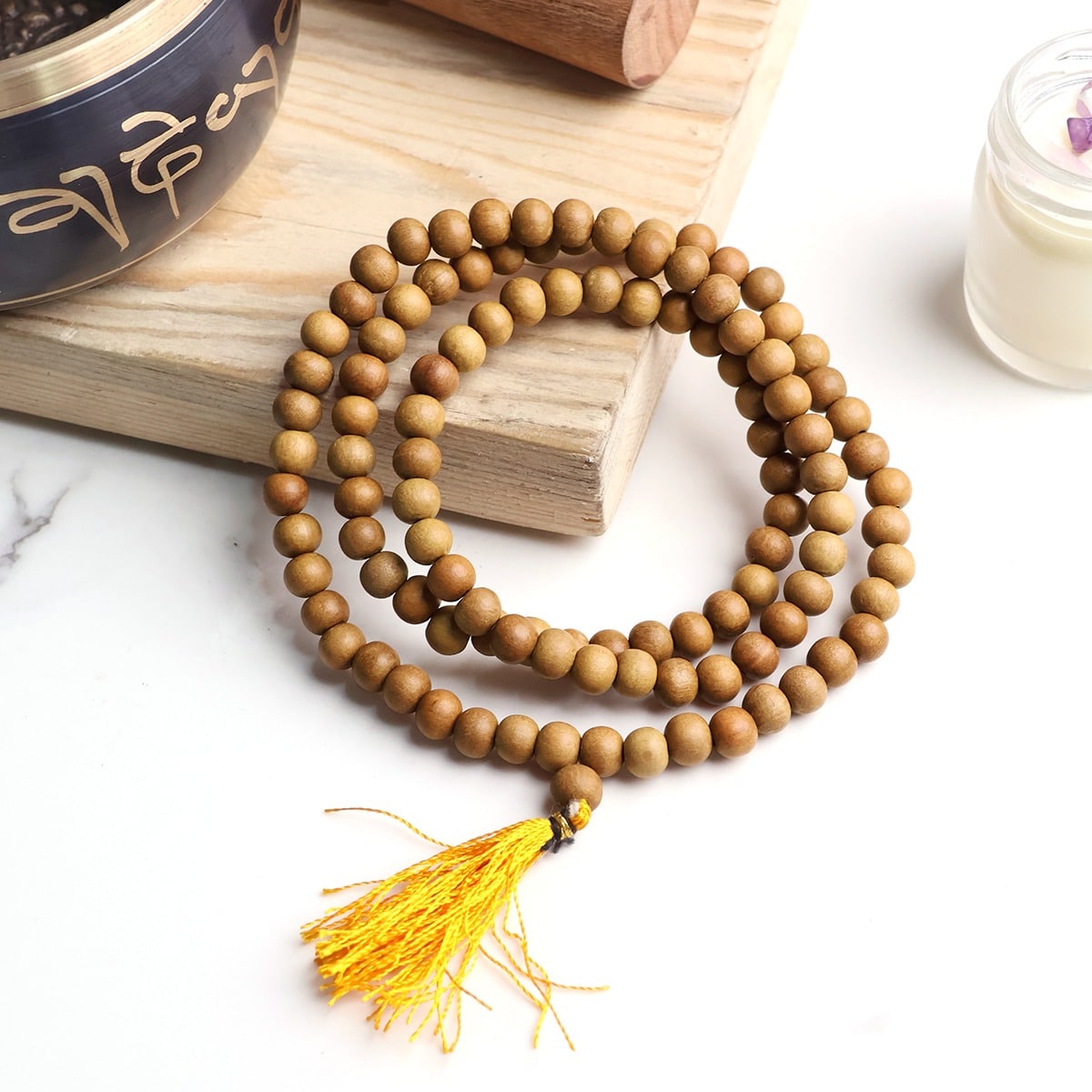 Govt Certified Chandan Sandalwood Jaap Mala 108 beads