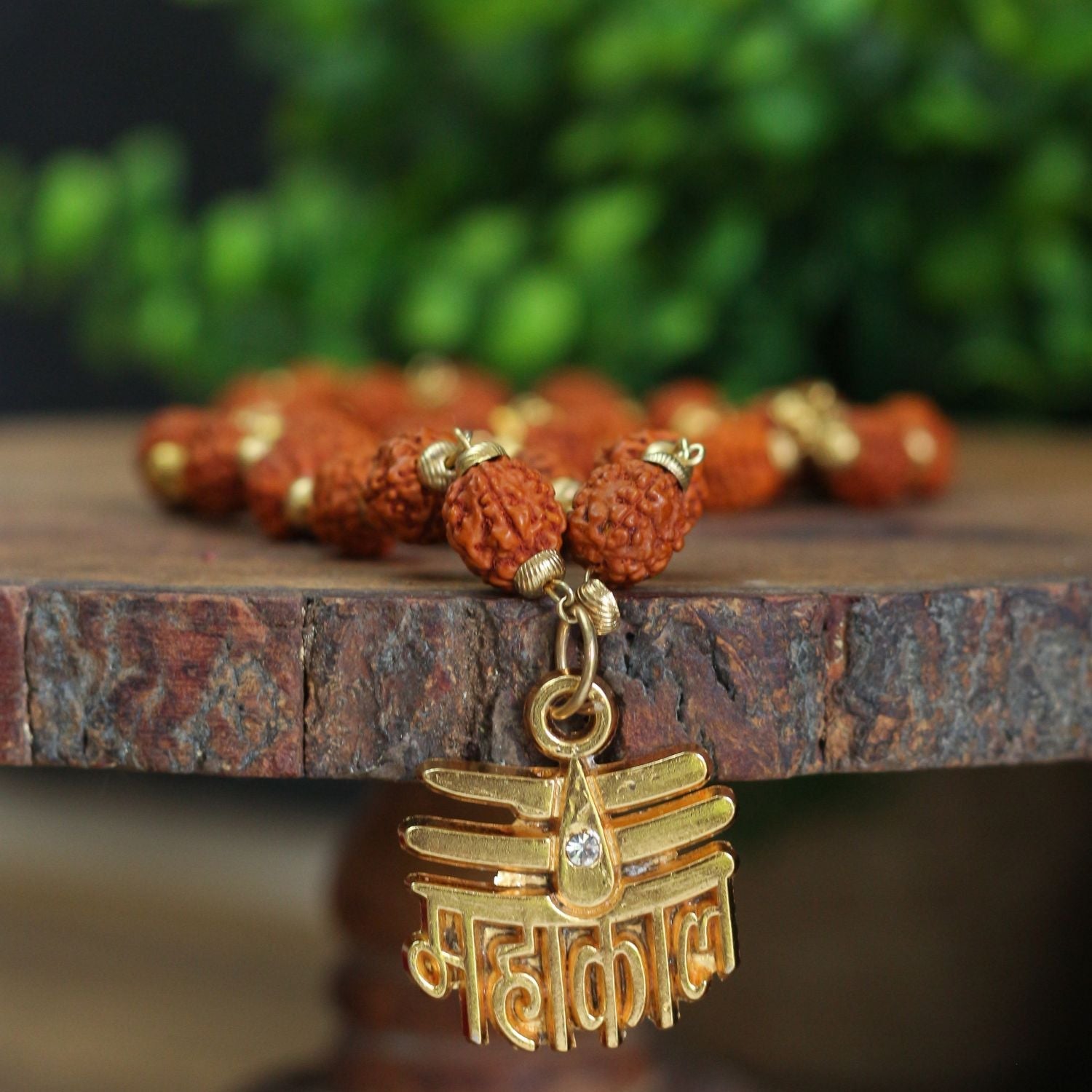 Gold Plated Rudraksha Mahakaal Necklace