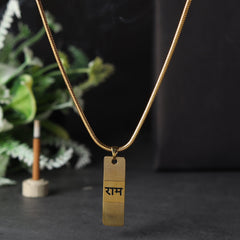 Gold Plated Ram Pendant With Chain