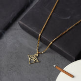 Gold Plated Ram Baan Dhanus Pendant Necklace