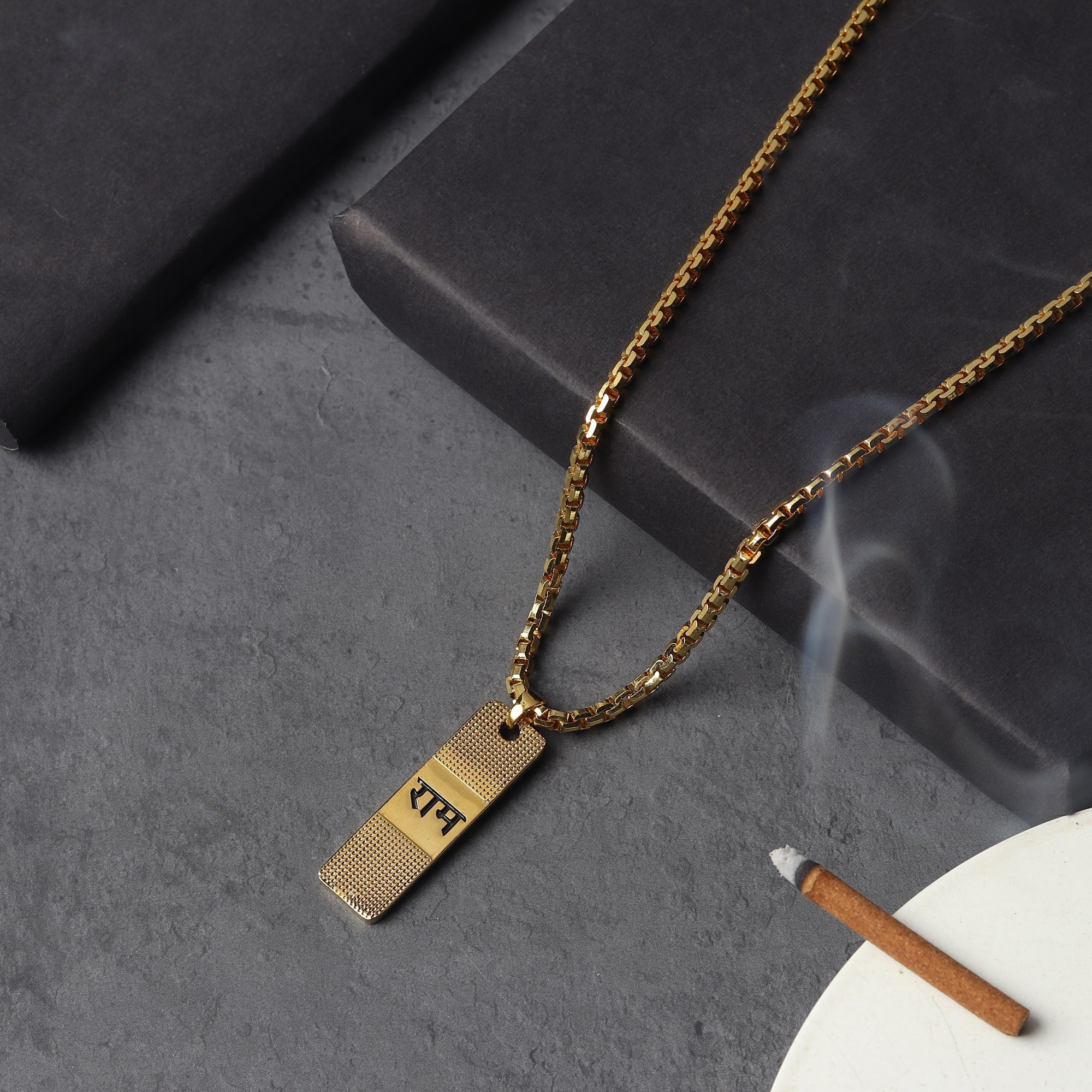 Gold Plated Ram Pendant With Chain