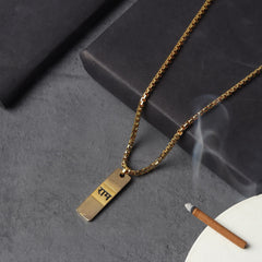 Gold Plated Ram Pendant With Chain