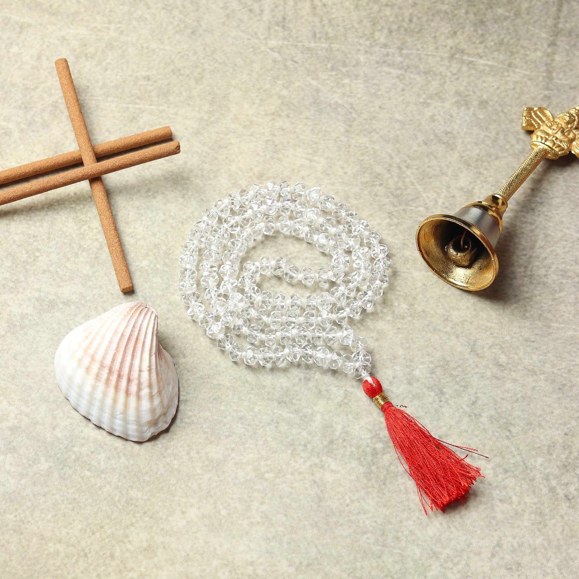 Sphatik Mala (Diamond Cut) 108 Beads