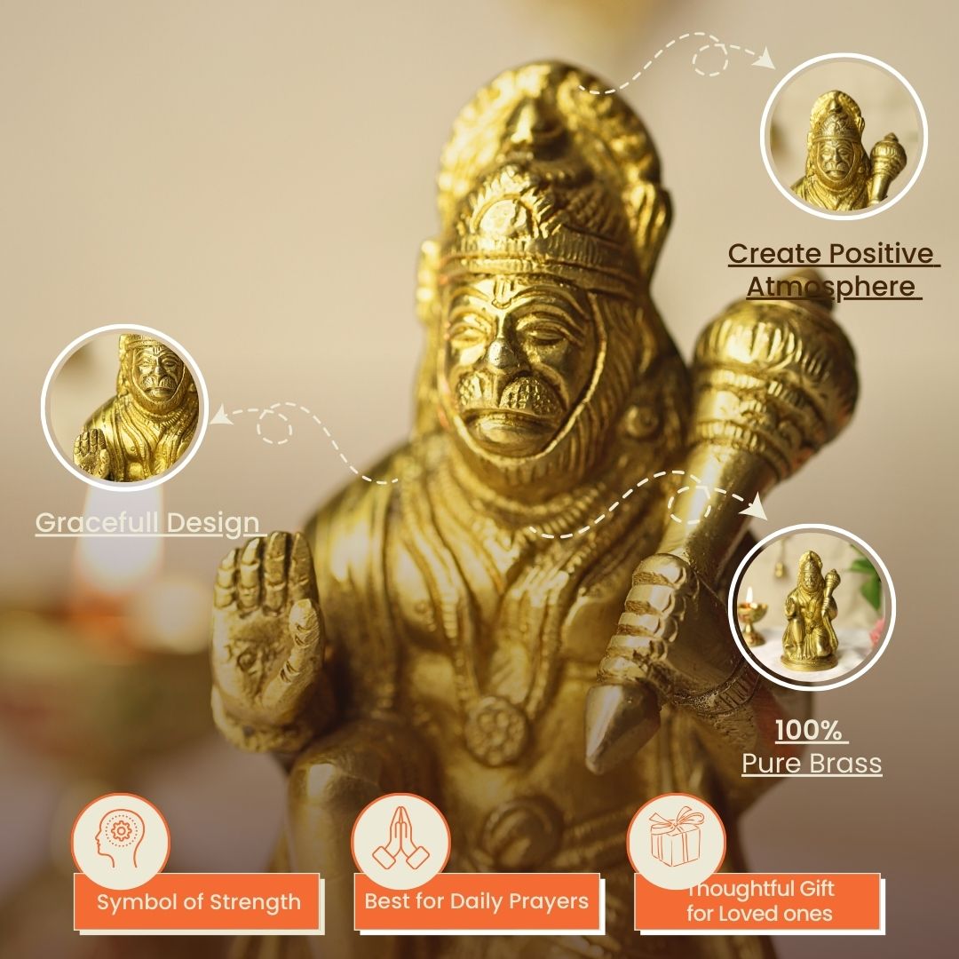 Lord Hanuman Brass Idol