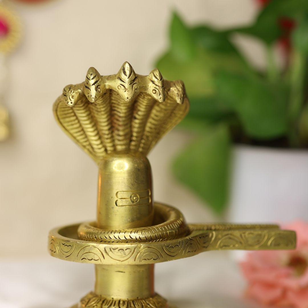 Brass Shivalinga Statue