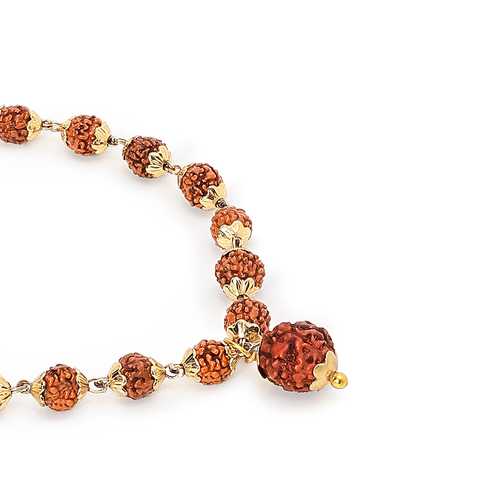 Golden Cap 5-Mukhi Rudraksha Bracelet For Women – Lab Certified