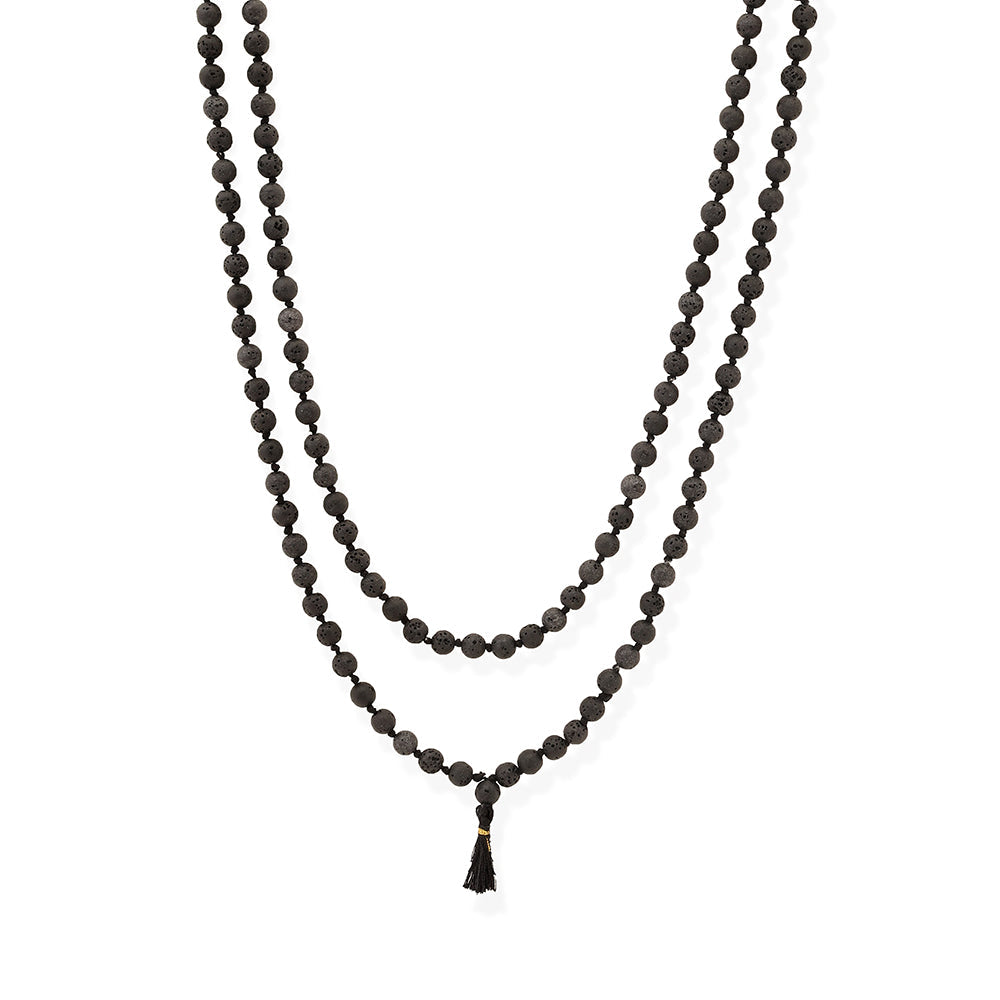 Lava Stone Jaap Mala – 108 Natural Beads