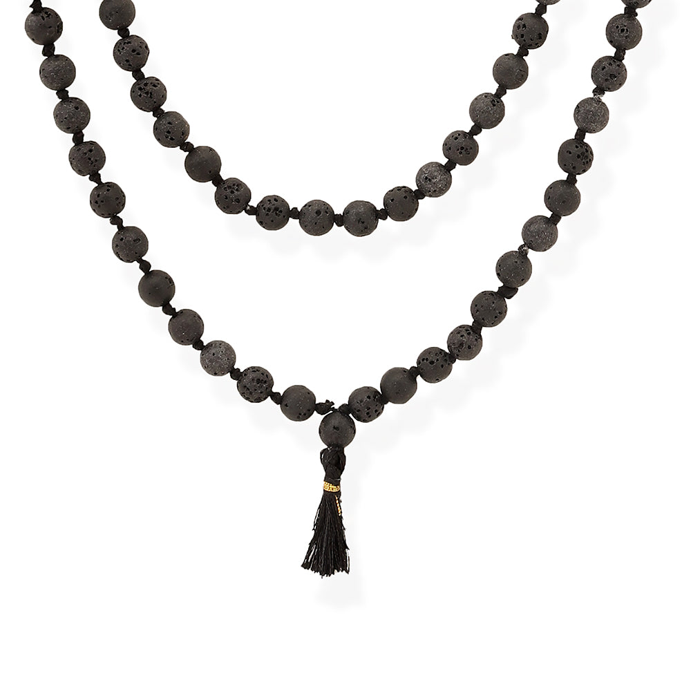Lava Stone Jaap Mala – 108 Natural Beads