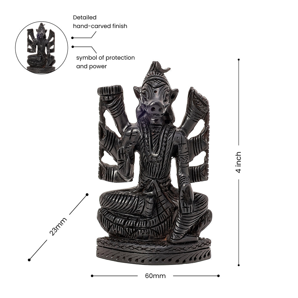 Divine Hindu Lord Varahi Karungali Idol – Ebony Wood