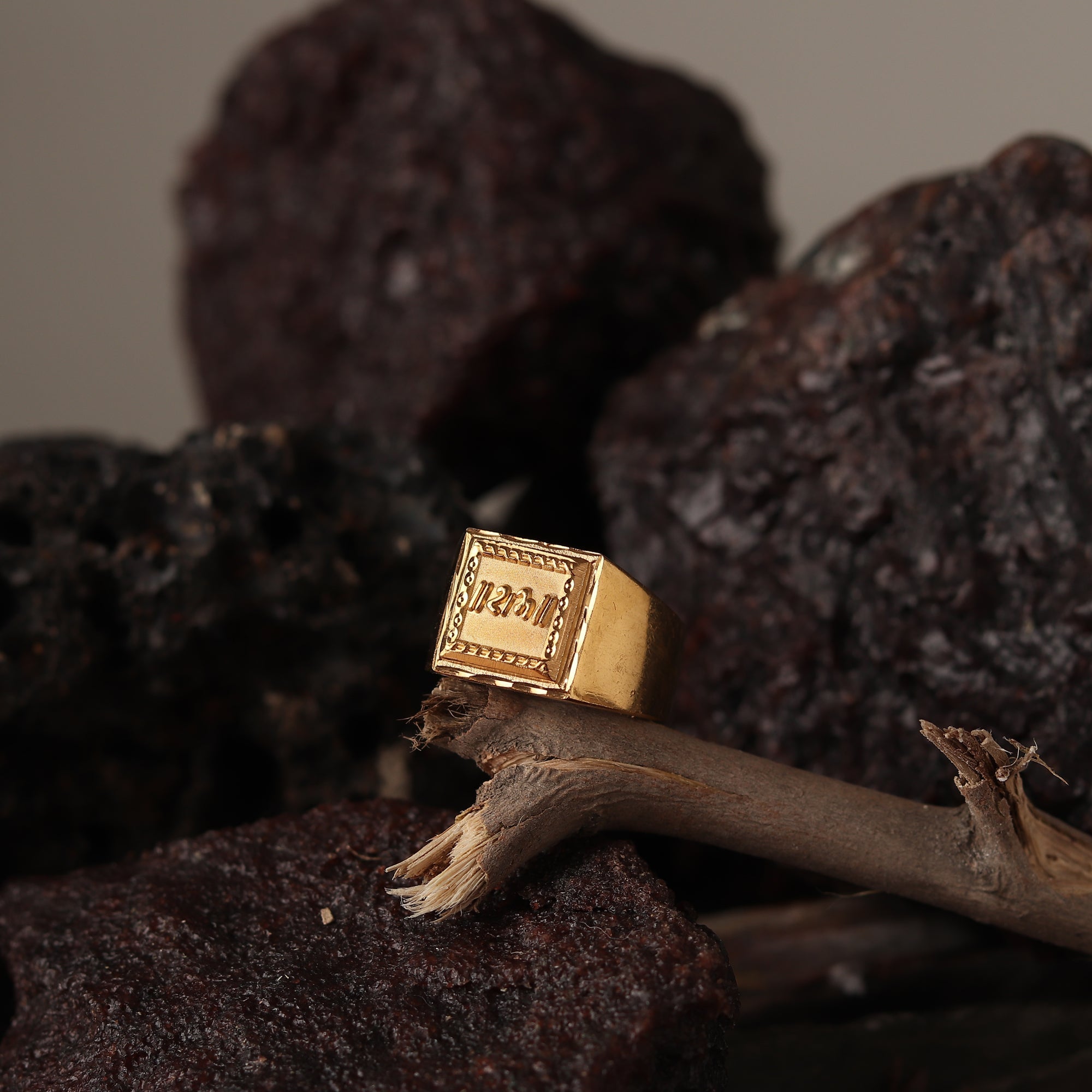 Gold Plated Jai Shri Ram Ring