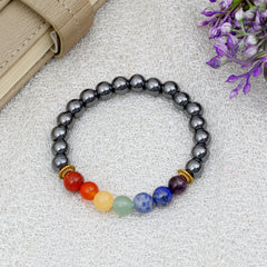 7 Chakra Bracelet Black Tourmaline