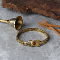 Om Damroo Gold Plated Rudraksha Bracelet