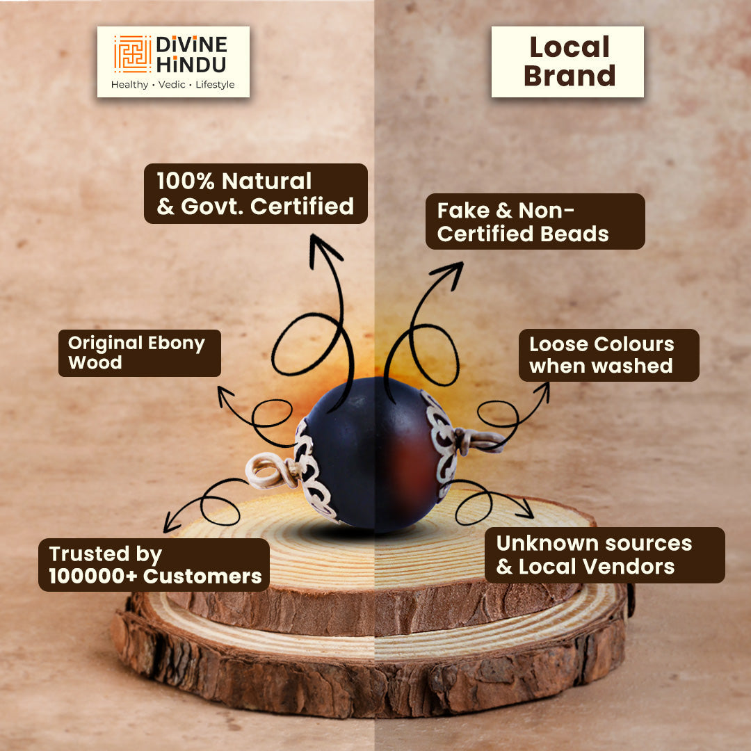 Karungali Rudraksha Damru Bracelet | Govt. Certification