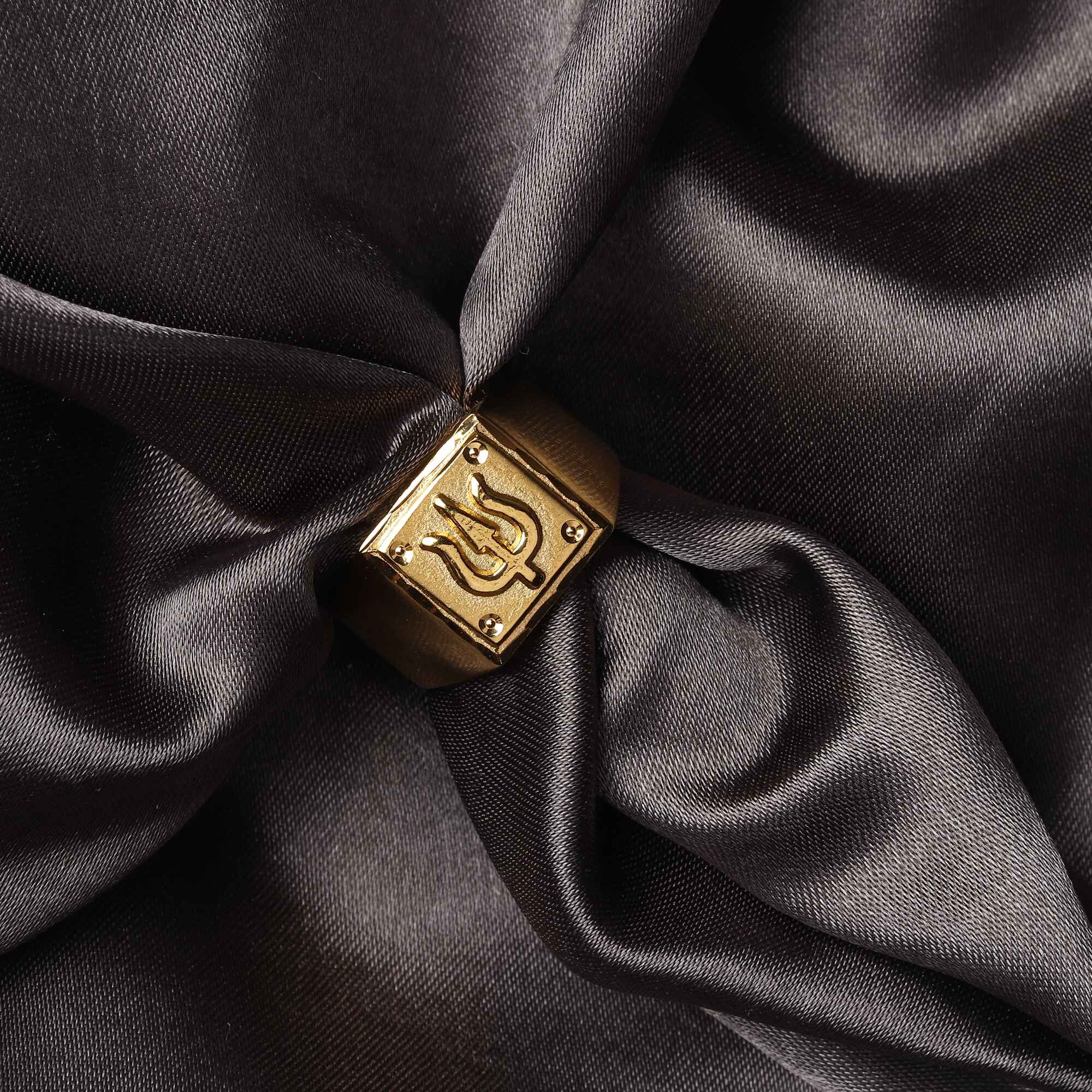 Divine Gold Plated Mahadev Trishul Ring