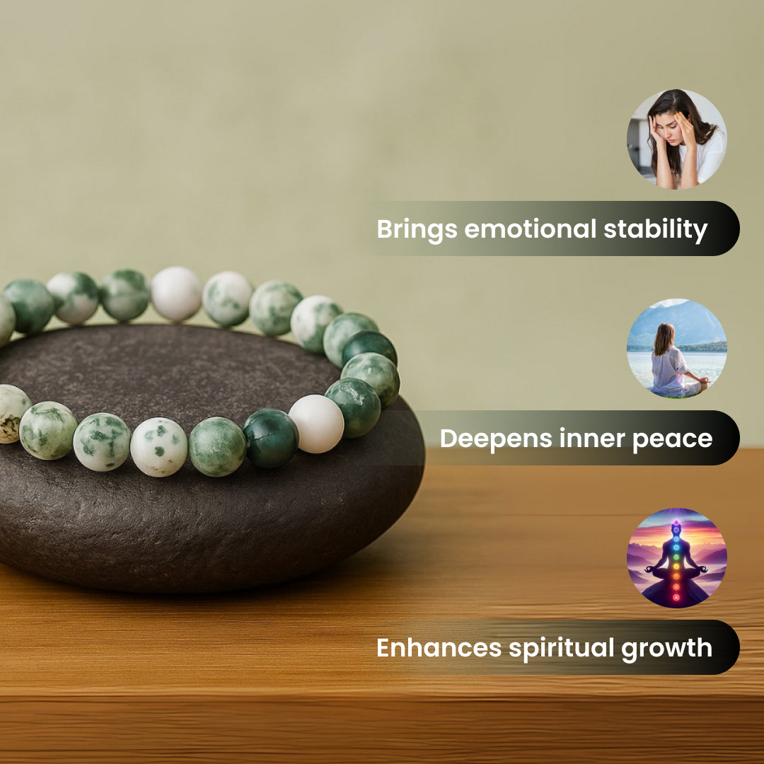 Tree Agate Stone Bracelet