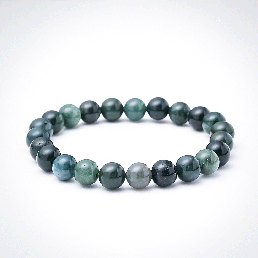 Moss Agate Stone Bracelet